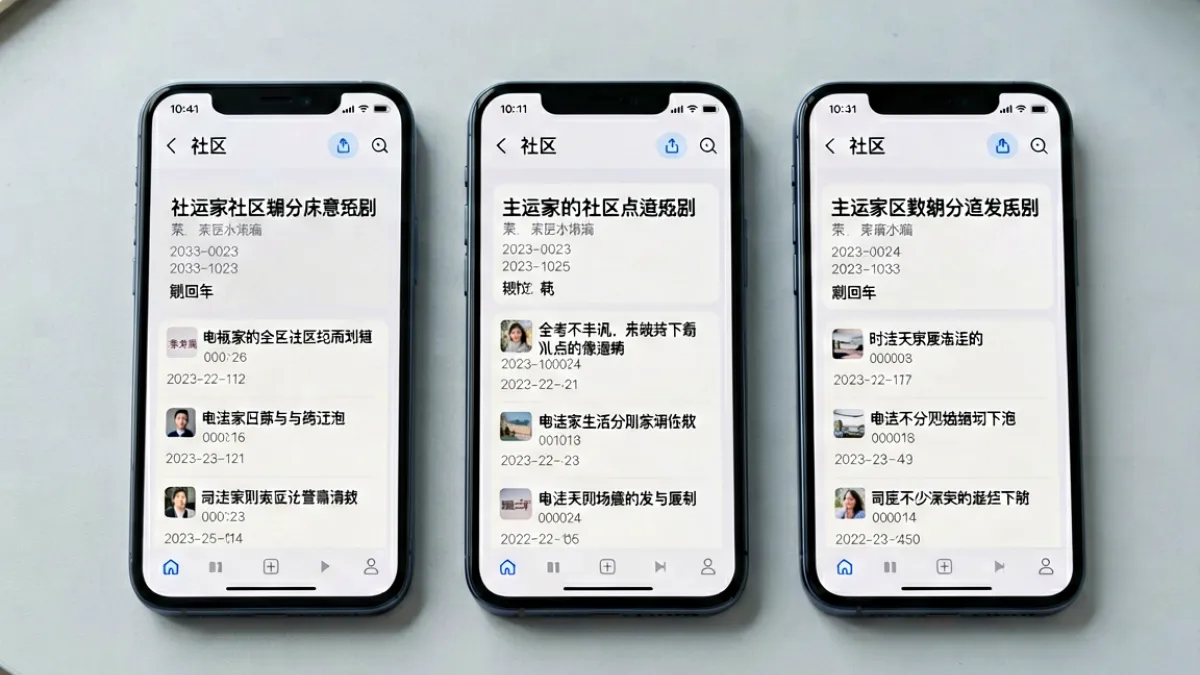 嫂子吧热点爆料页面头图，展示多条短讯以信息流形式排列在手机屏幕上的场景