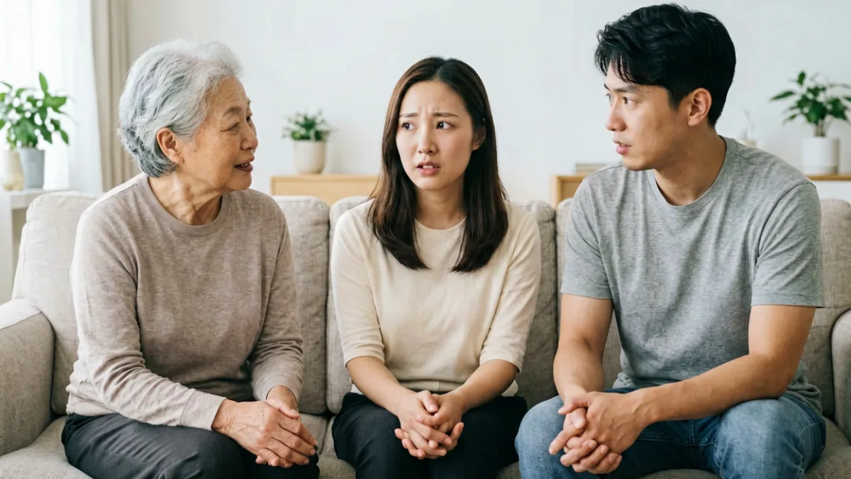 嫂子吧精选内容，展示婆媳与小叔子三方家庭关系平衡的讨论场景